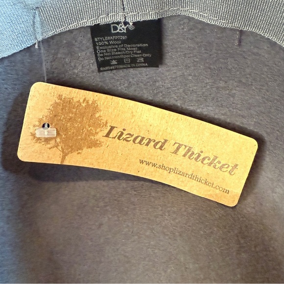 Lizard Thicked Elegant Black Wool Hat 100% Wool - Picture 5 of 8